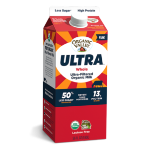 Organic Valley ULTRA Whole. Ultra-Filtered Organic Milk. Lactose Free 56 Oz