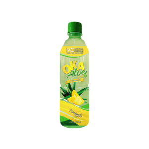 OKA Aloe Plus. Aloe Vera Drink. Pineapple with 10% Aloe Pulp 16.9oz
