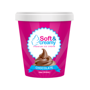 Soft and Creamy Premium Ice Cream Chocolate 14 Oz