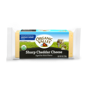 Sharp Cheddar Cheese. Aged for rich flavor 8oz