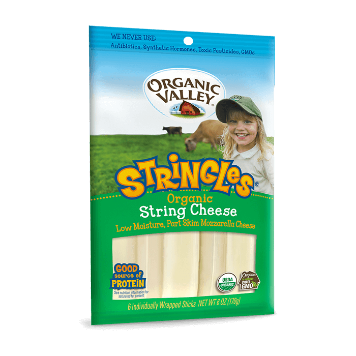 Organic Valley Stringles Organic String Cheese 6 Sticks 6 Oz