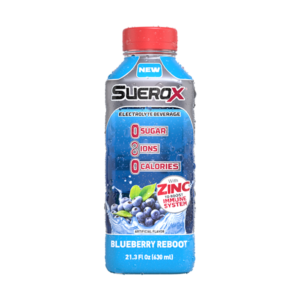 Suerox Electrolyte Beverage Blueberry Reboot with Zinc 21.3 Oz
