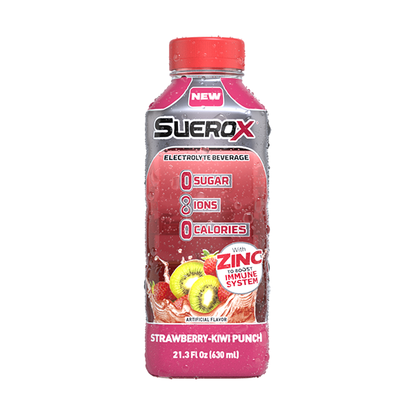 Suerox Electrolyte Beverage Strawberry-Kiwi Punch with Zinc 21.3 Oz